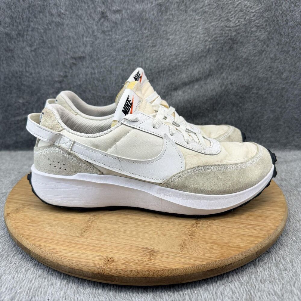 Nike Waffle Debut Shoes Womens Size 10 White Suede Mesh Sneakers DH9523-100